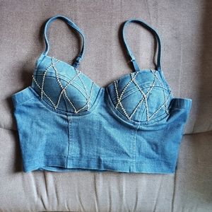 Denim Crop Top